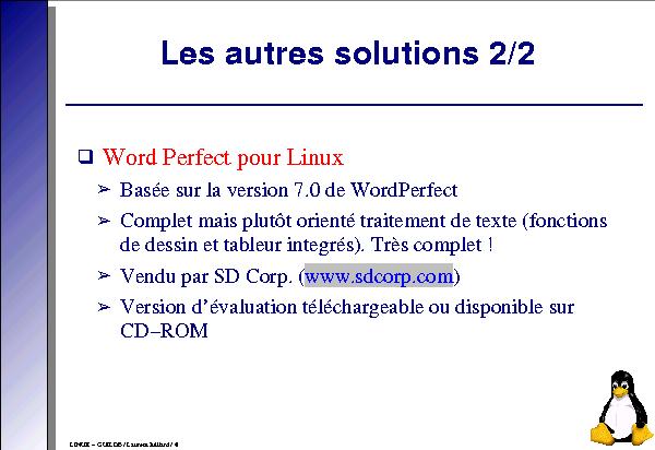 Les autres solutions - 2/2